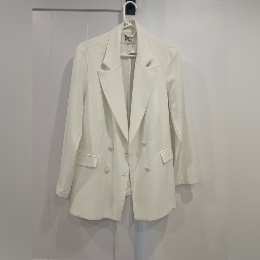 Tristan double breasted Jacket white